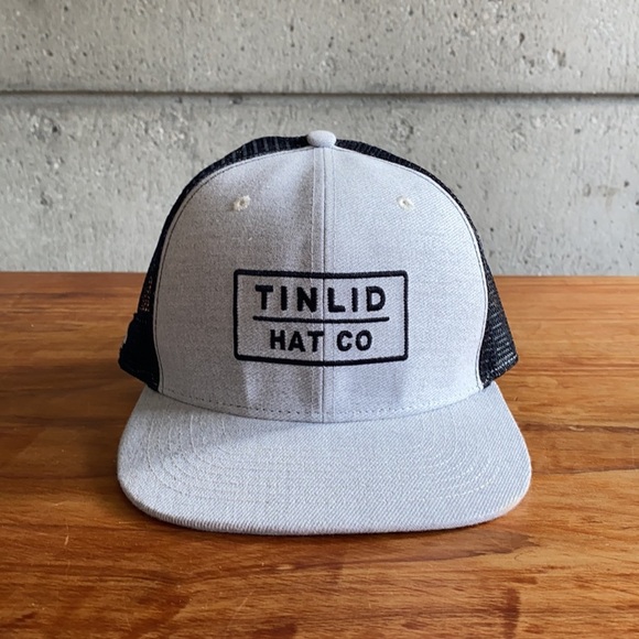 🏌️⛳️“Tin Lid Hat Co” Grey/black SnapBack trucker cap - Picture 3 of 8